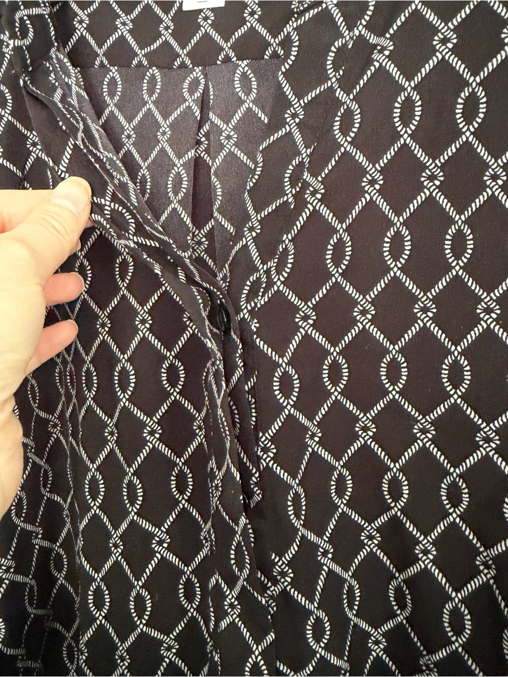 Motherhood Maternity Black Patterned Cap-Sleeve Blouse - Picture 6 of 8